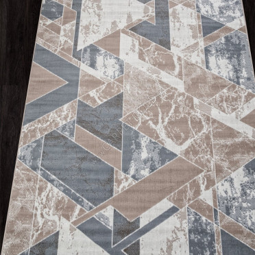 Ковер F354 - BEIGE-BLUE - Прямоугольник - коллекция SIERRA
