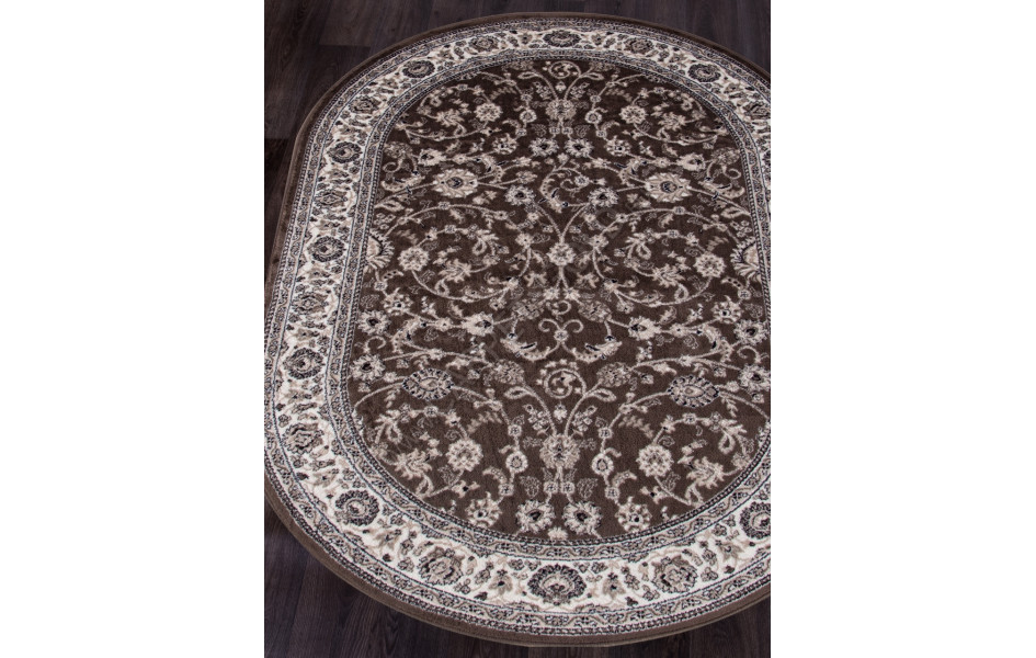 Ковер Valencia Delux d251 - BROWN - Овал 