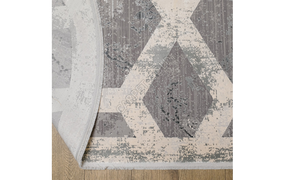 КОВРЫ ДИЗАЙН M570B ЦВЕТ C_DGRAY / CREAM Olimpos овал