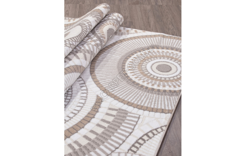 Ковер 8668 - GRAY - Прямоугольник - коллекция RICHI рисунок круги геометрия