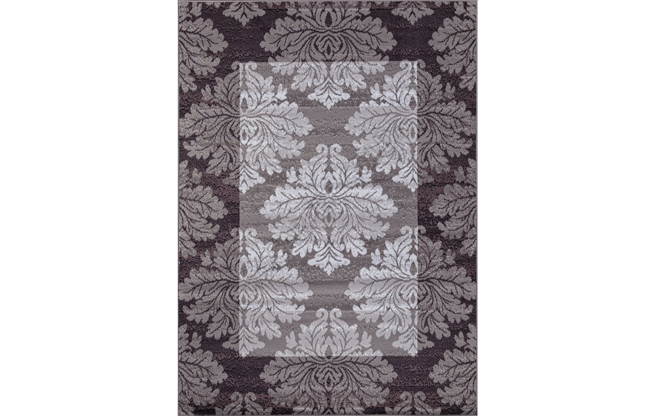Ковер D213 - GRAY-PURPLE - Прямоугольник - коллекция SILVER