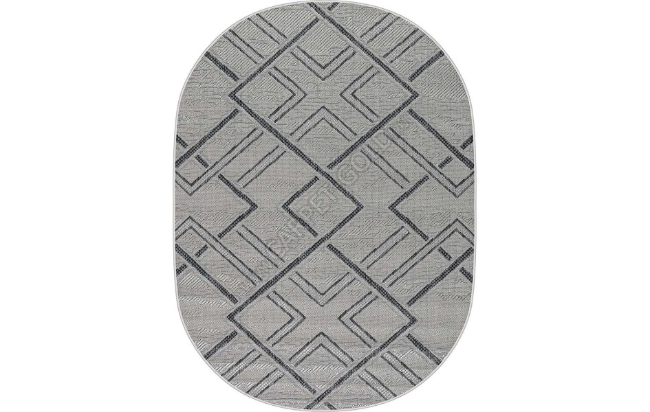 Безворсовый ковер SZ4579B3O OVAL 19 Циновка Тпе