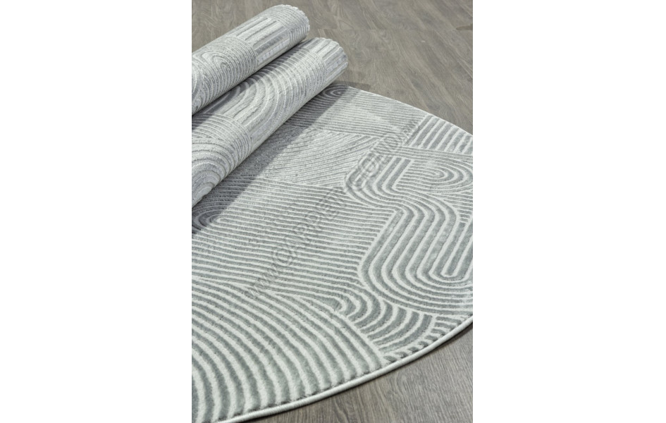 Ковер E508AQ - D.GREY / GREY - Овал - коллекция SIROCCO