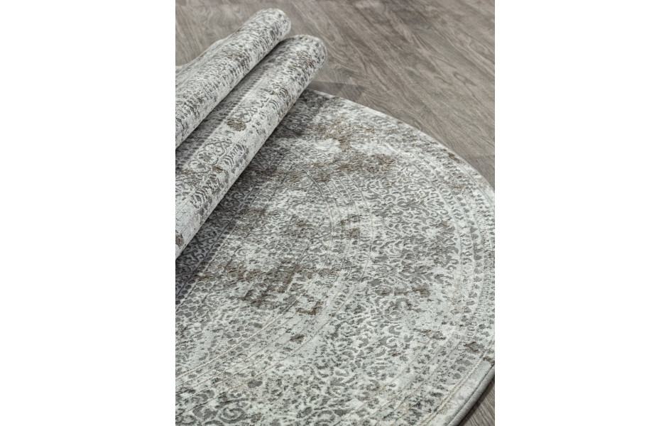 Ковер F239 - GRAY-BEIGE - Овал - коллекция GRAFF