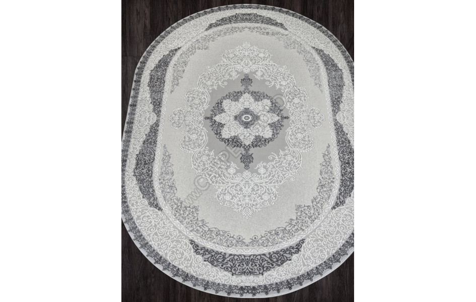 Ковер GL074G - GREY / GREY - Овал - коллекция NENSI