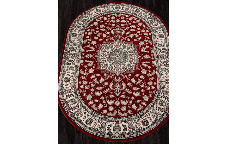 Ковер D412 - RED - Овал - коллекция GAVANA
